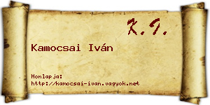 Kamocsai Iván névjegykártya